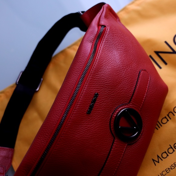 Valentino Crossbody Red Leather Bag - Picture 5 of 6